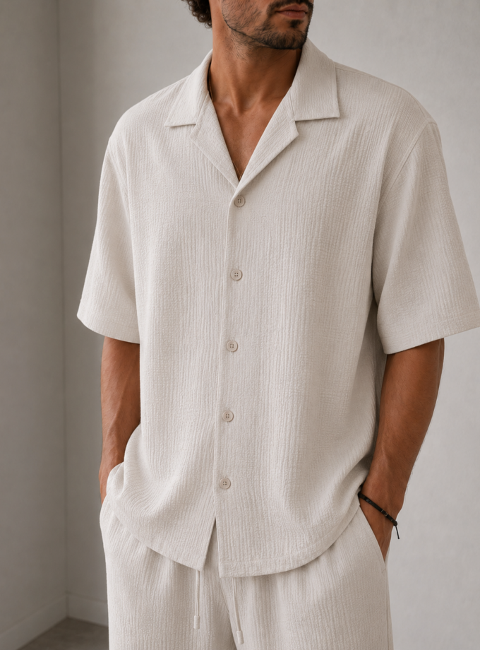 SHORT-SLEEVE SHIRT – ECRU