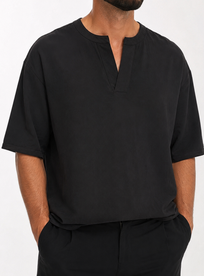 SHORT - SLEEVE SHIRT - BLACK