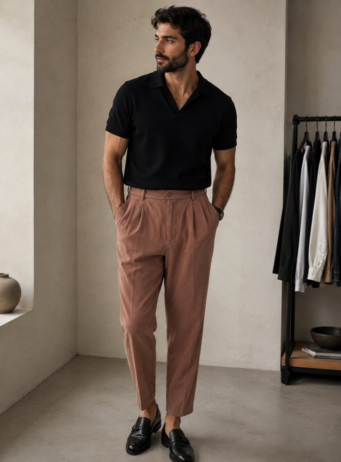 PANTS RELAXED FIT - TERRACOTTA