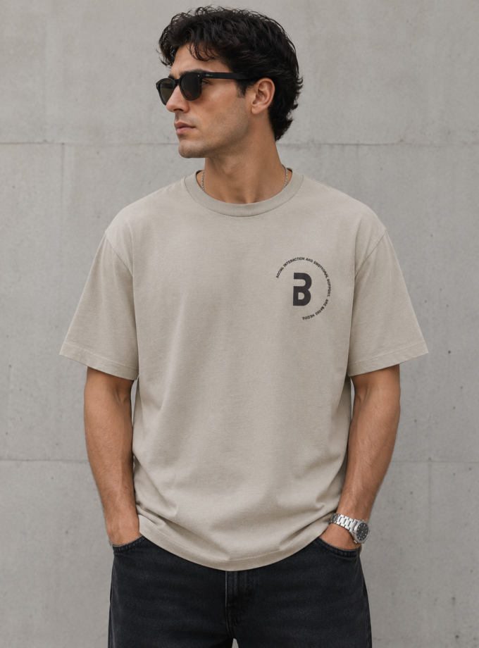 T - SHIRT - BEIGE