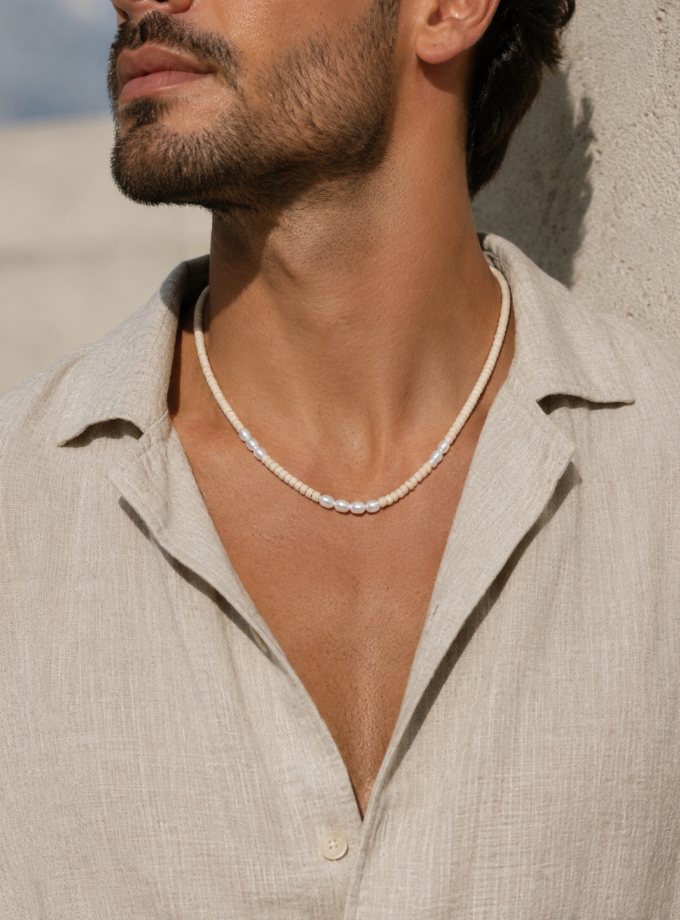 BEADED PEARL NECKLACE