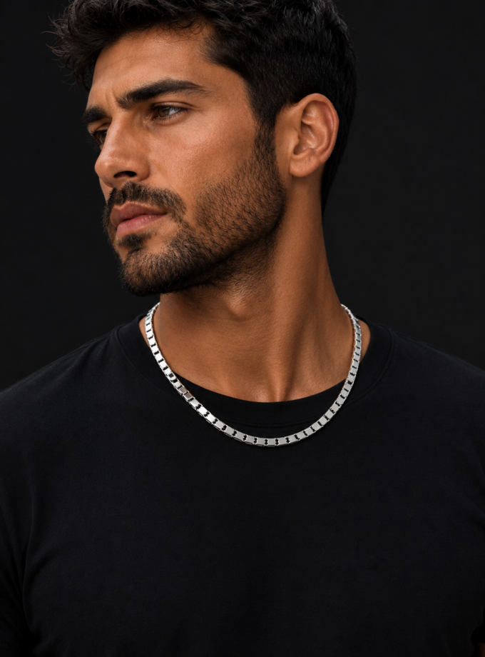 STAINLESS STEEL BOX CHAIN NECKLACE