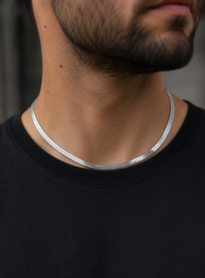 STAINLESS STEEL SNAKE CHAIN NECKLACE