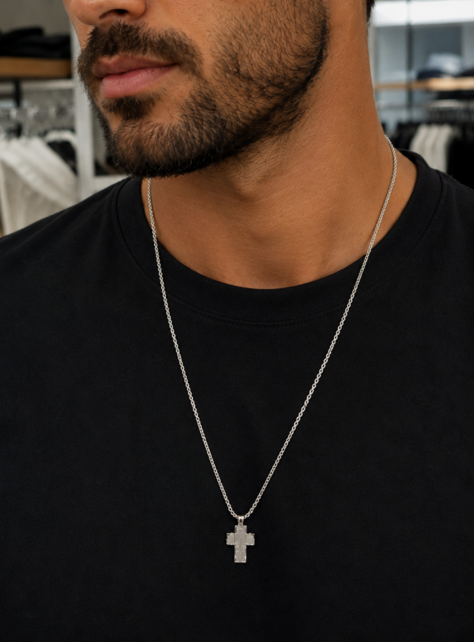STAINLESS STEEL CROSS NECKLACE