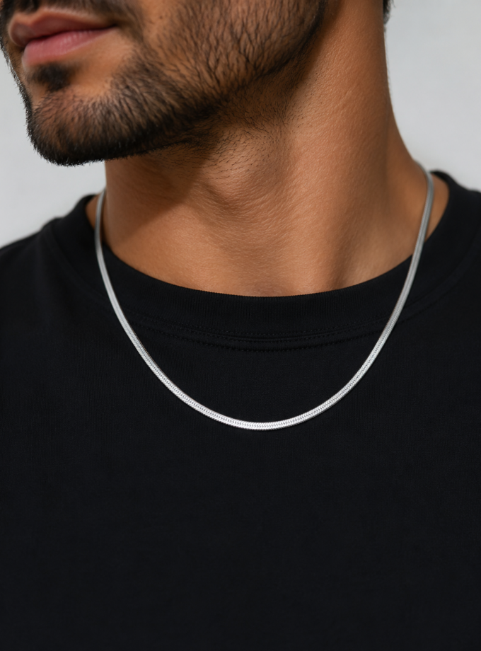STAINLESS STEEL SNAKE CHAIN NECKLACE
