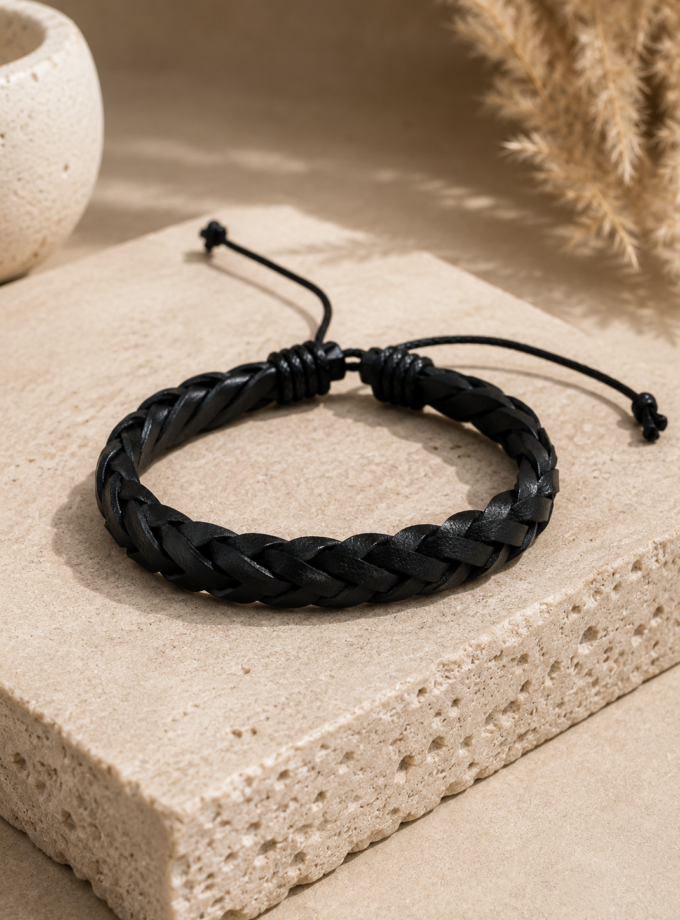 BRAIDED LEATHER BRACELET