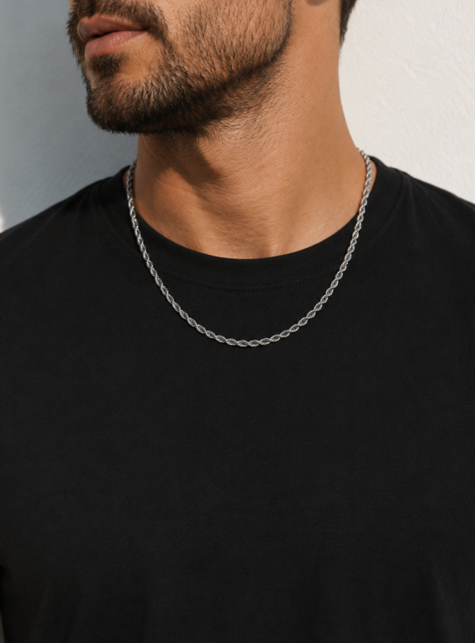 ROPE CHAIN STAINLESS STEEL NECKLACE