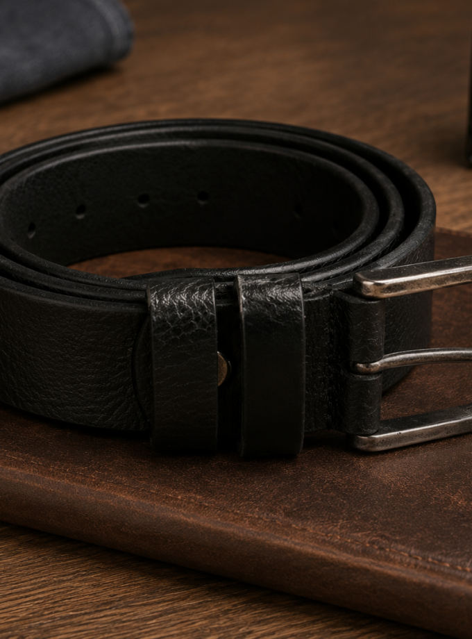 NINO VENTURI BELT - BLACK