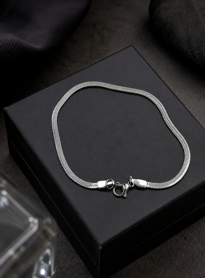 STAINLESS STEEL SNAKE CHAIN BRACELET