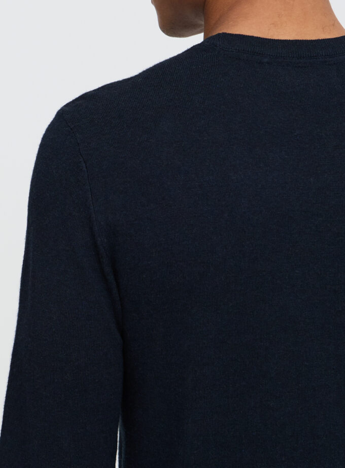 KNIT SWEATER -OFF BLACK