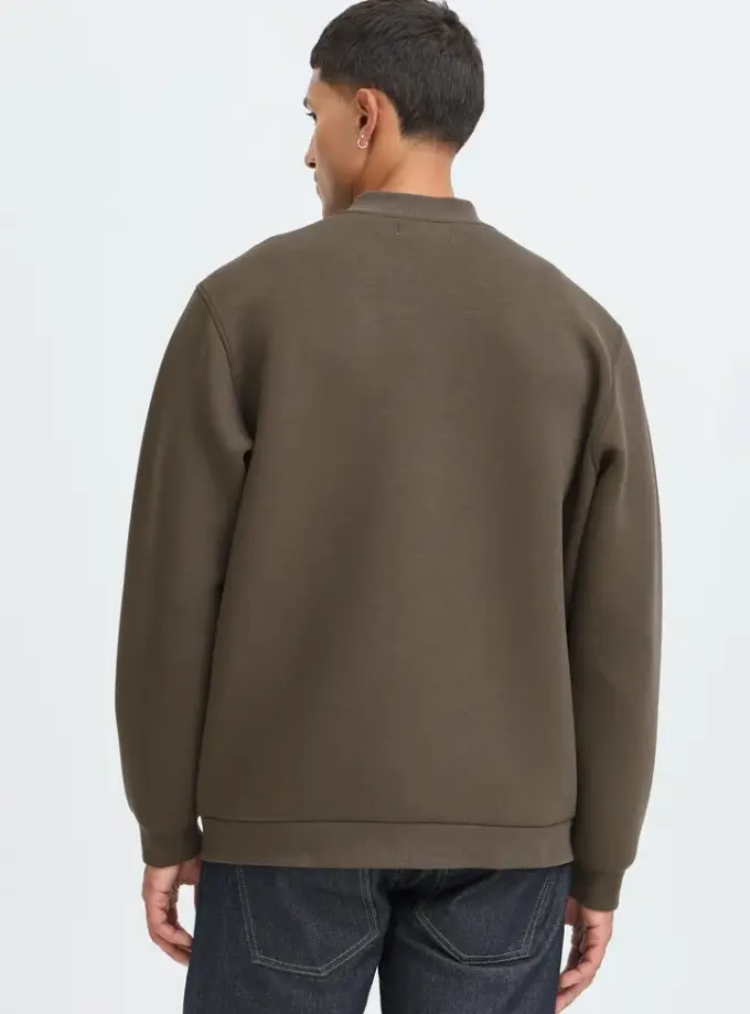 ZIP-UP SWEATSHIRT - BROWN