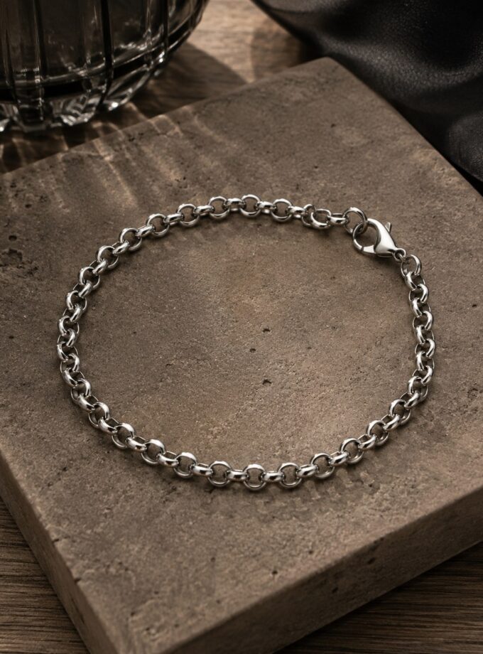 STAINLESS STEEL ROUND LINK BRACELET