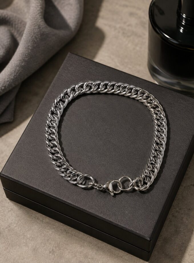 BOX CHAIN STAINLESS STEEL BRACELET
