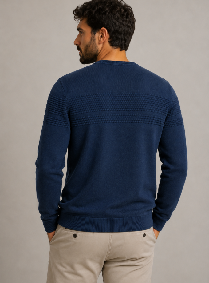 KNIT SWEATER - BLUE