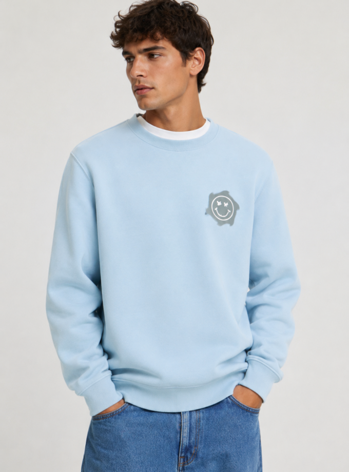 CREWNECK SWEATSHIRT - BABY BLUE