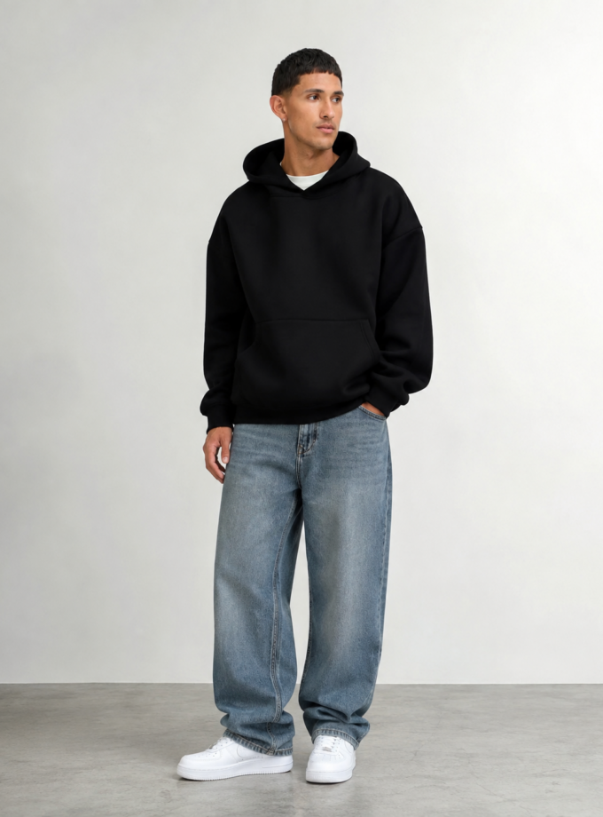 OVERSIZED HOODIE - BLACK