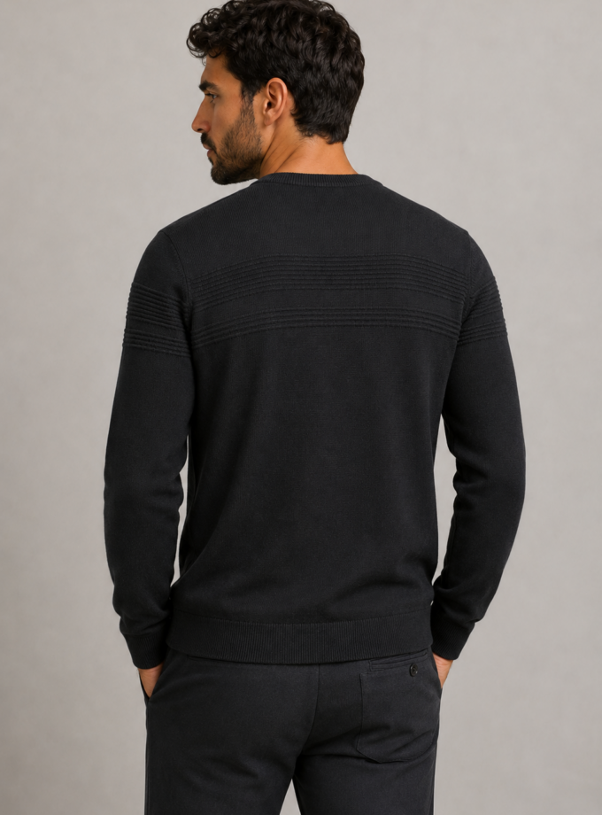 KNIT SWEATER - BLACK