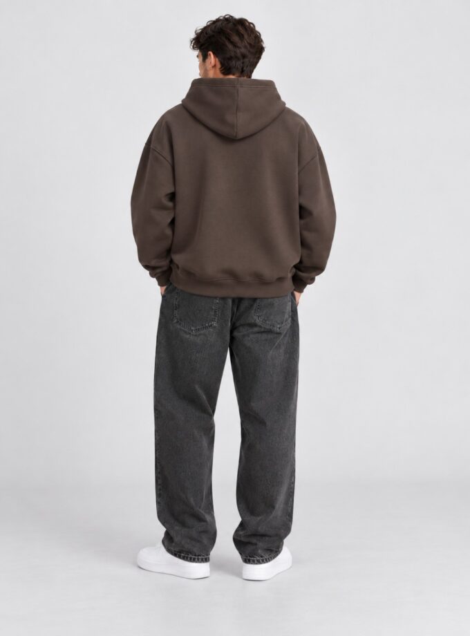 OVERSIZED HOODIE - BROWN