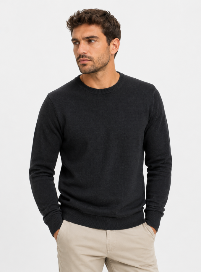 KNIT SWEATER - DARK BLUE
