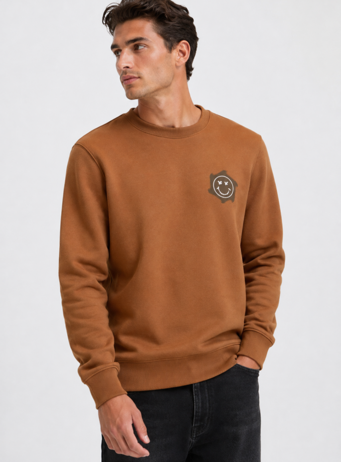 CREWNECK SWEATSHIRT - BROWN