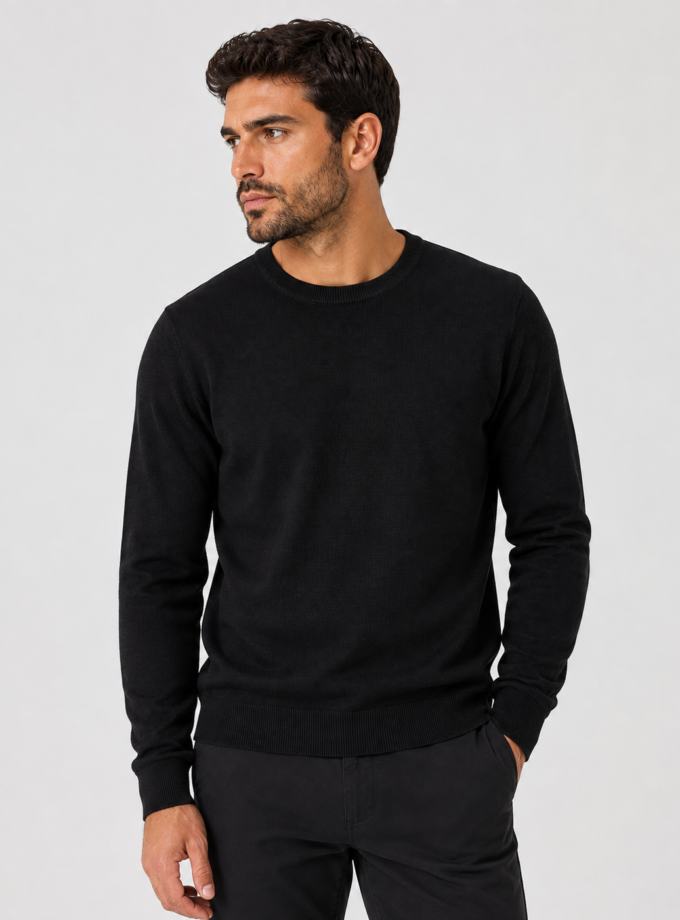 KNIT SWEATER - BLACK