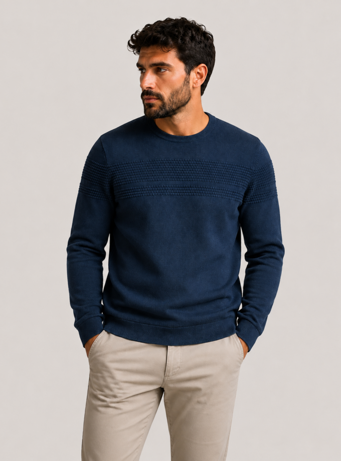 KNIT SWEATER - BLUE