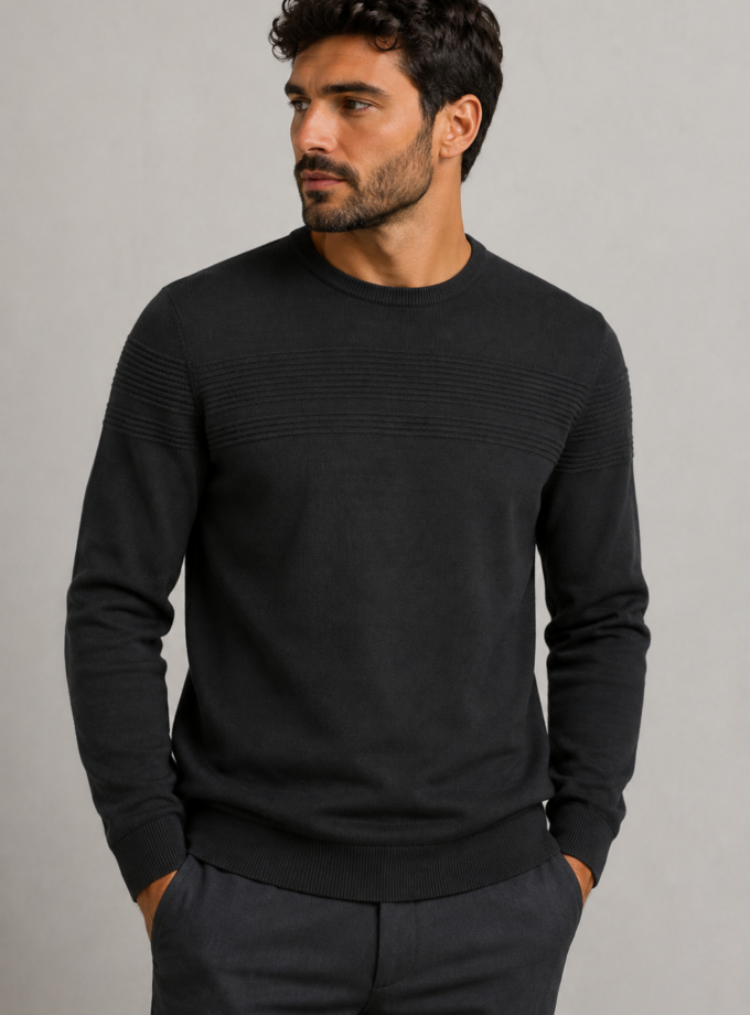 KNIT SWEATER - BLACK