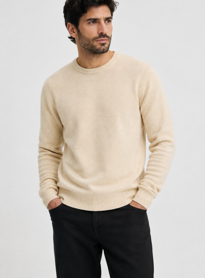 KNIT SWEATER - ECRU
