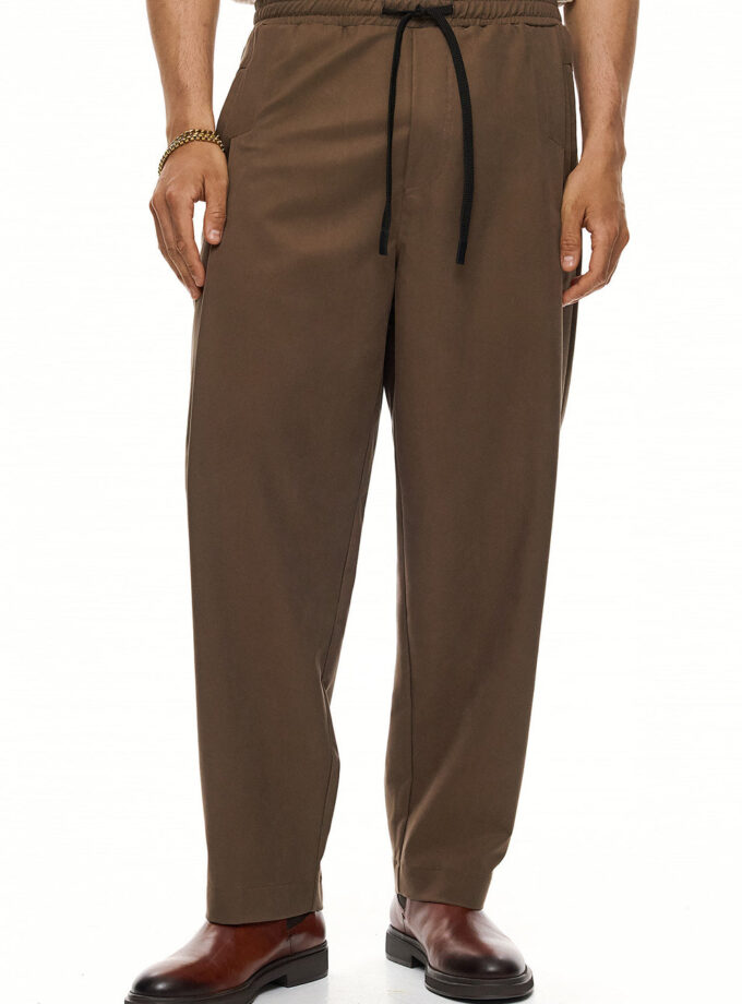 PANTS RELAXED FIT - TOBACCO BROWN