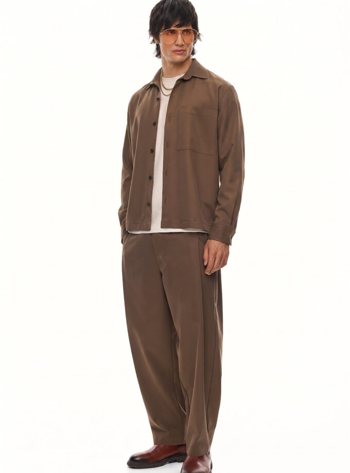 PANTS RELAXED FIT - TOBACCO BROWN