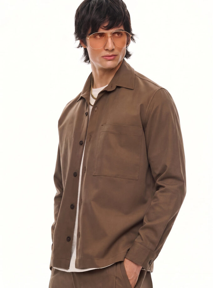 OVER - SHIRT- TOBACCO BROWN