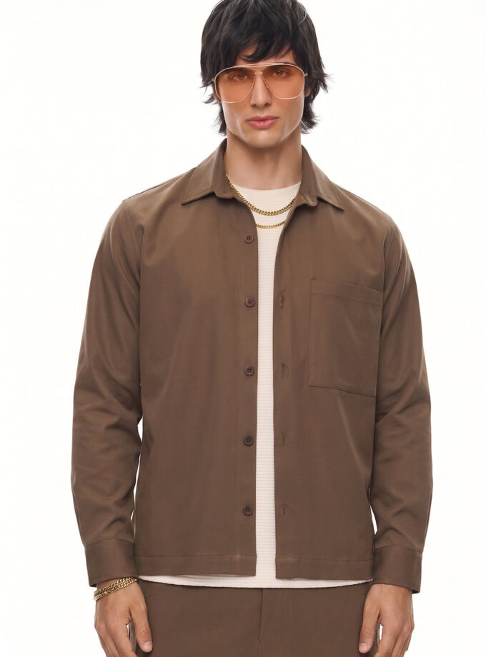OVER - SHIRT- TOBACCO BROWN