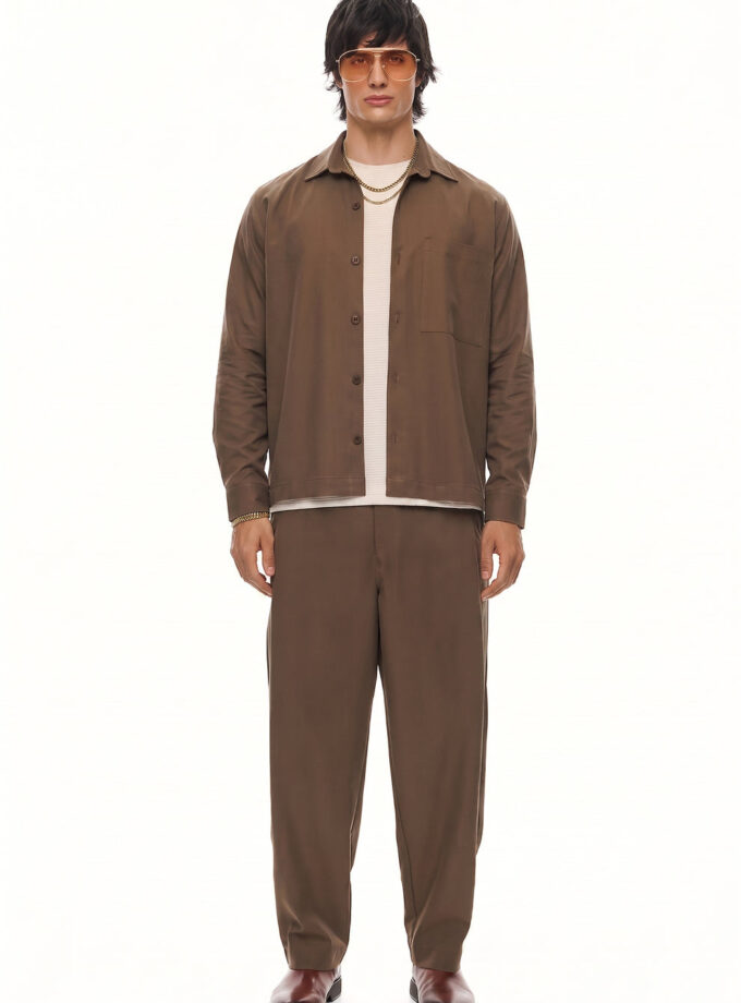 OVER - SHIRT- TOBACCO BROWN